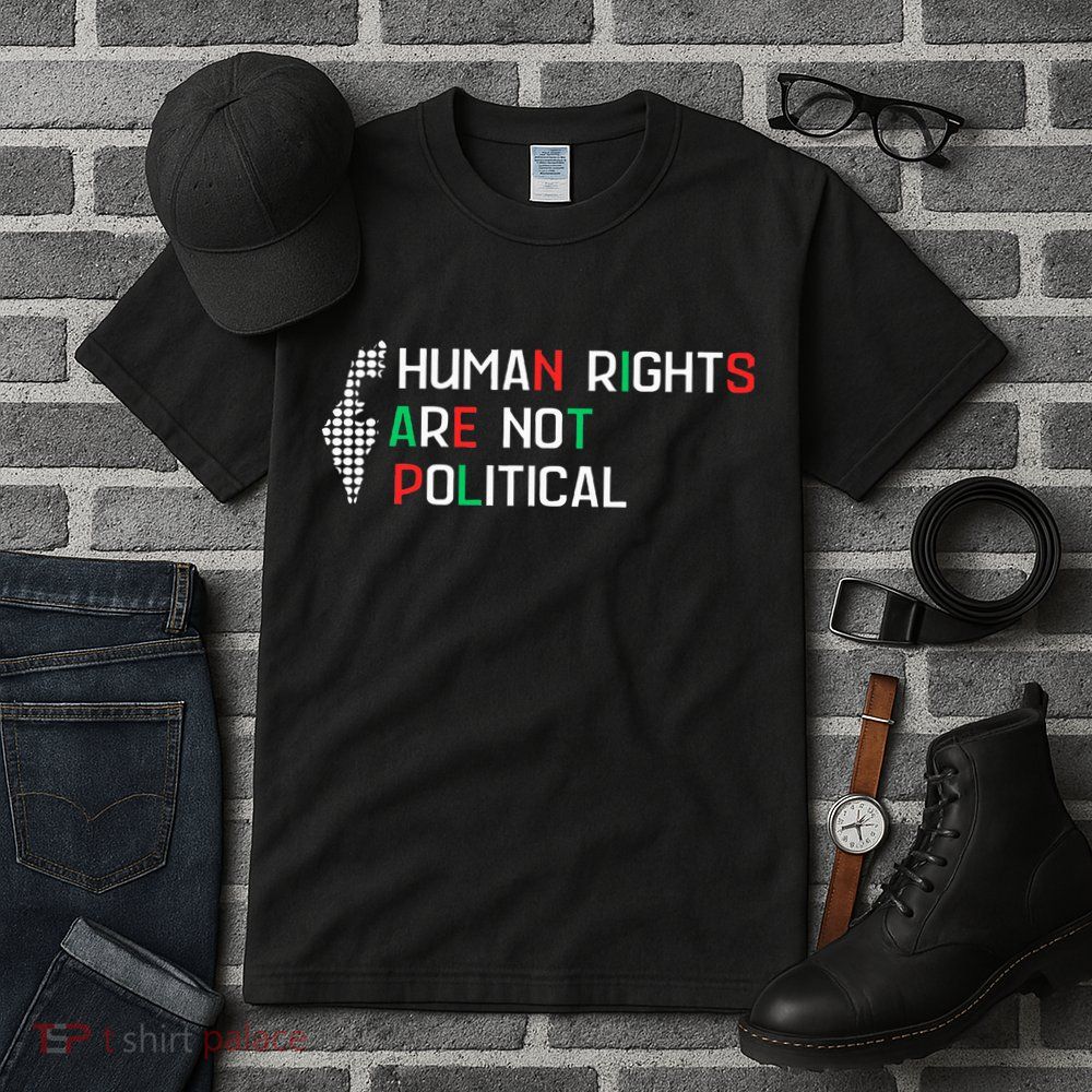 retro Human Rights Are Not Political Support Palestine  Tall T-Shirt
