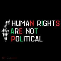 retro Human Rights Are Not Political Support Palestine  Button