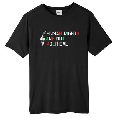 retro Human Rights Are Not Political Support Palestine  Tall Fusion ChromaSoft Performance T-Shirt