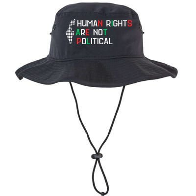 retro Human Rights Are Not Political Support Palestine  Bucket Hat
