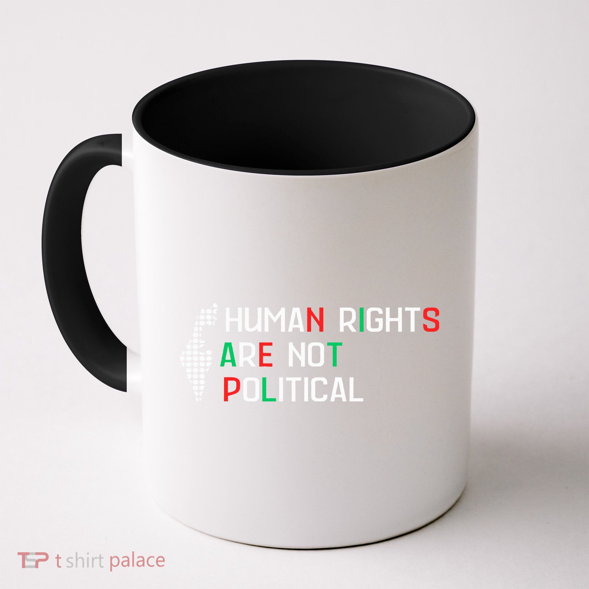retro Human Rights Are Not Political Support Palestine  Mug