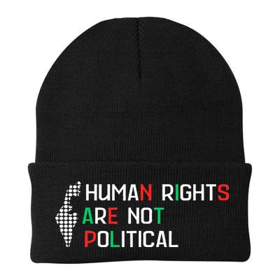 retro Human Rights Are Not Political Support Palestine  Beanie