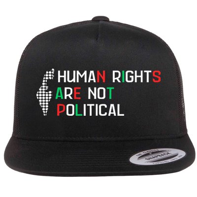 retro Human Rights Are Not Political Support Palestine  Flatbill Hat