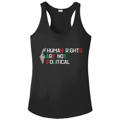 retro Human Rights Are Not Political Support Palestine  Ladies PosiCharge Competitor Racerback Tank