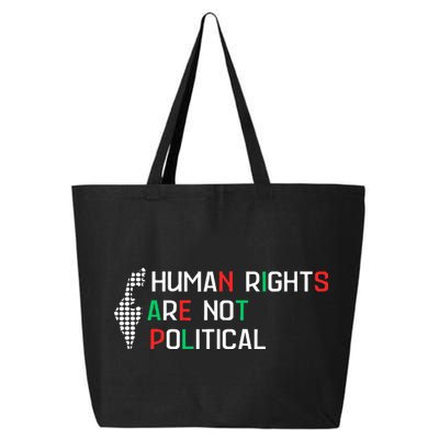 retro Human Rights Are Not Political Support Palestine  25L Jumbo Tote
