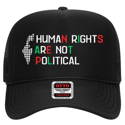 retro Human Rights Are Not Political Support Palestine  Trucker Hat