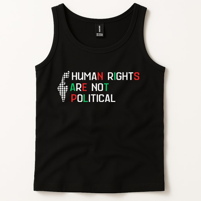 retro Human Rights Are Not Political Support Palestine  Tank Top