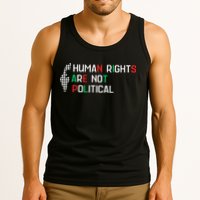 retro Human Rights Are Not Political Support Palestine  Tank Top