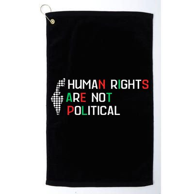 retro Human Rights Are Not Political Support Palestine  Golf Towel