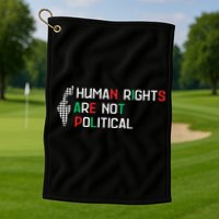 retro Human Rights Are Not Political Support Palestine  Golf Towel