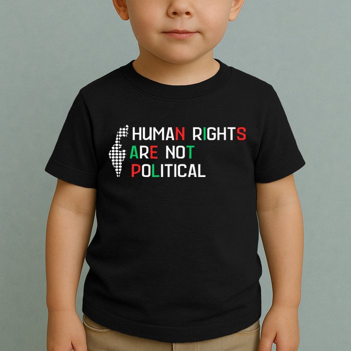 retro Human Rights Are Not Political Support Palestine  Toddler T-Shirt