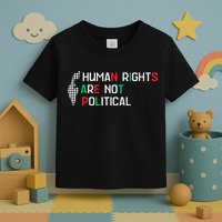 retro Human Rights Are Not Political Support Palestine  Toddler T-Shirt