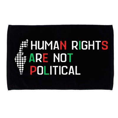 retro Human Rights Are Not Political Support Palestine  Microfiber Hand Towel