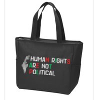 retro Human Rights Are Not Political Support Palestine  Zip Tote Bag