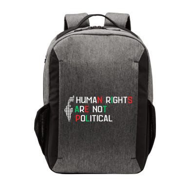 retro Human Rights Are Not Political Support Palestine  Vector Backpack