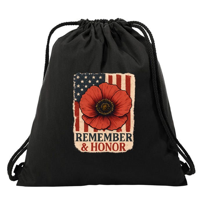 Remember & Honor Drawstring Bag