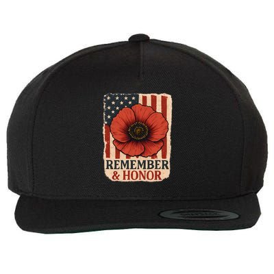 Remember & Honor Wool Snapback Cap