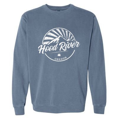 Retro Hood River Oregon Garment-Dyed Sweatshirt