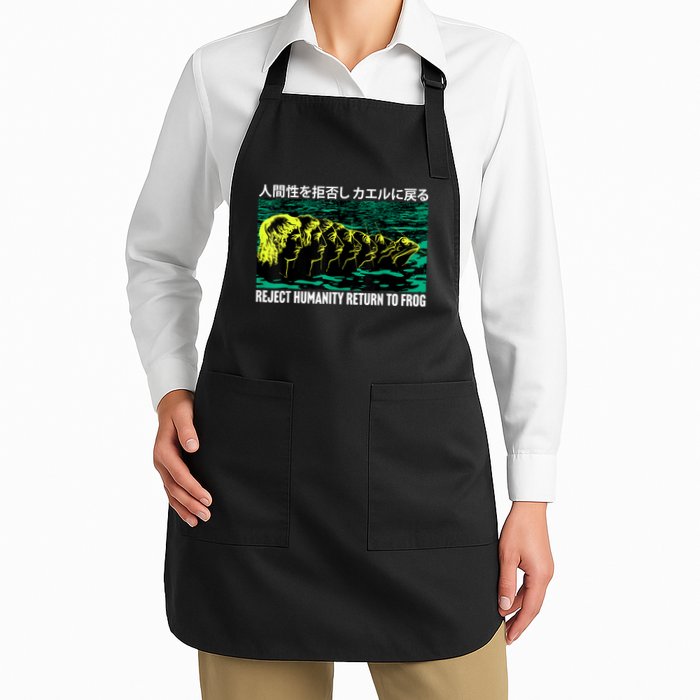 Reject Humanity Return To Frog Japanese Full-Length Apron With Pockets