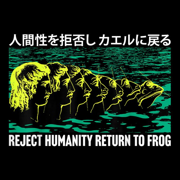 Reject Humanity Return To Frog Japanese Full-Length Apron With Pockets