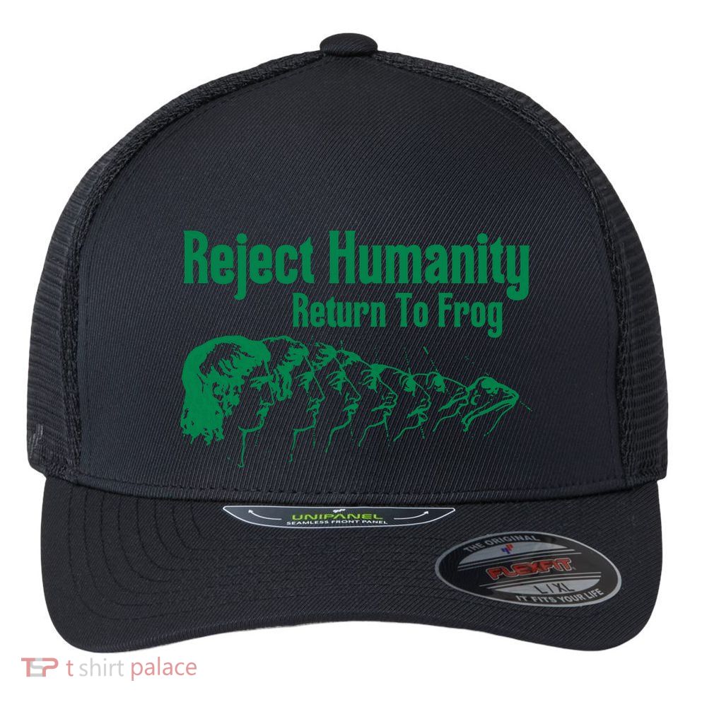 Reject Humanity Return To Frog Flexfit Unipanel Trucker Cap