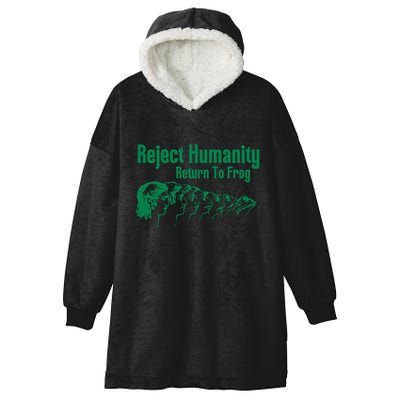 Reject Humanity Return To Frog Hooded Wearable Blanket