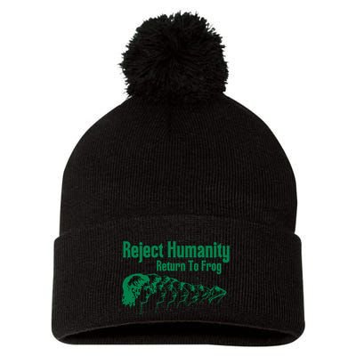 Reject Humanity Return To Frog Pom Pom 12in Knit Beanie
