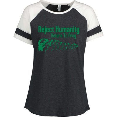 Reject Humanity Return To Frog Enza Ladies Jersey Colorblock Tee