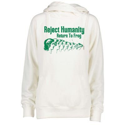 Reject Humanity Return To Frog Womens Funnel Neck Pullover Hood