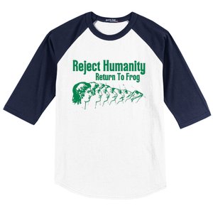 Reject Humanity Return To Frog Baseball Sleeve Shirt