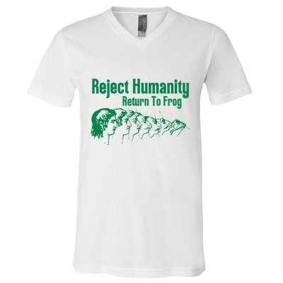 Reject Humanity Return To Frog V-Neck T-Shirt