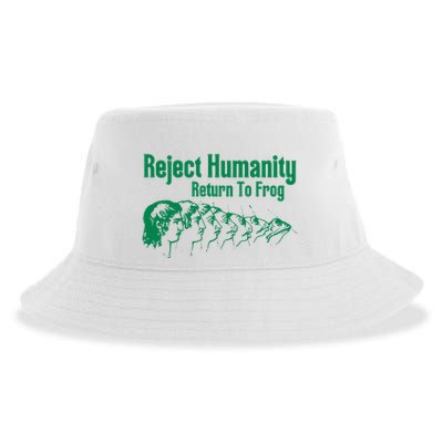 Reject Humanity Return To Frog Sustainable Bucket Hat