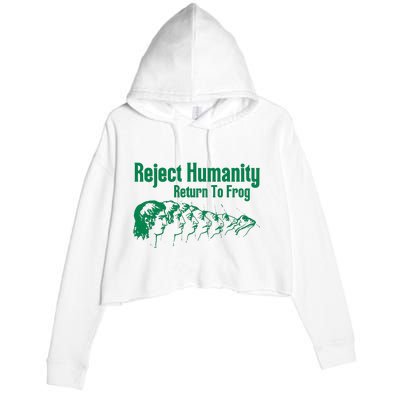 Reject Humanity Return To Frog Crop Fleece Hoodie