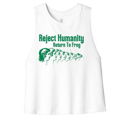 Reject Humanity Return To Frog Women's Racerback Cropped Tank