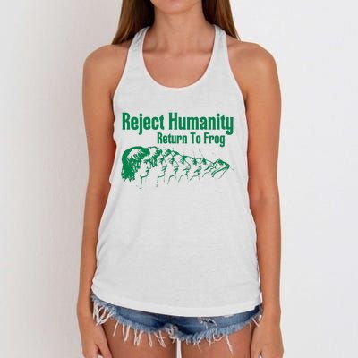 Reject Humanity Return To Frog Women's Knotted Racerback Tank