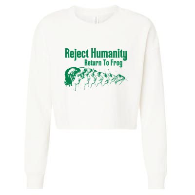 Reject Humanity Return To Frog Cropped Pullover Crew