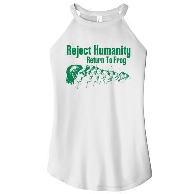 Reject Humanity Return To Frog Women’s Perfect Tri Rocker Tank