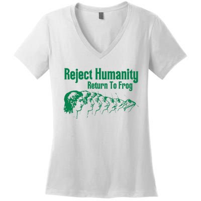 Reject Humanity Return To Frog Women's V-Neck T-Shirt