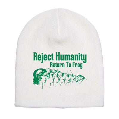 Reject Humanity Return To Frog Short Acrylic Beanie