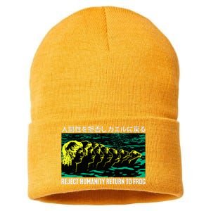 Reject Humanity Return To Frog Japanese Sustainable Knit Beanie