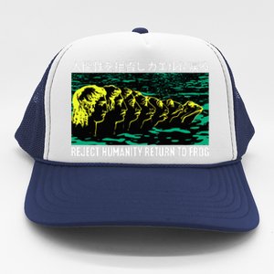 Reject Humanity Return To Frog Japanese Trucker Hat