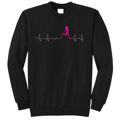 Runners Heartbeat Running Heartbeat Funny For Women Sweatshirt