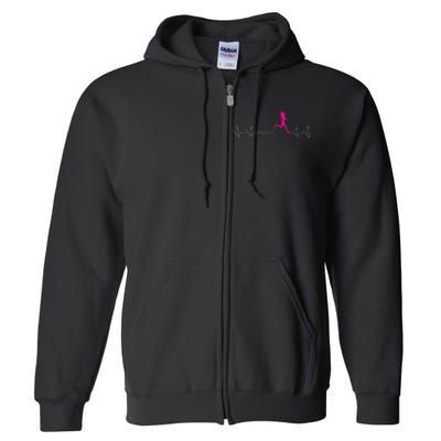 Runners Heartbeat Running Heartbeat Funny For Women Full Zip Hoodie