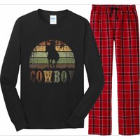 Retro Horseback Riding Rodeo Western Line Dance Horse Cowboy Long Sleeve Pajama Set