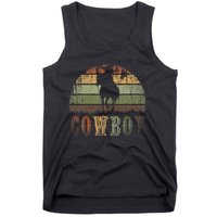 Retro Horseback Riding Rodeo Western Line Dance Horse Cowboy Tank Top