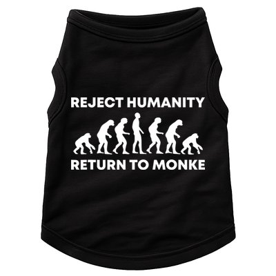 Reject Humanity Return To Monke Funny Meme Monkey Evolution Doggie Tank