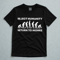 Reject Humanity Return To Monke Funny Meme Monkey Evolution T-Shirt