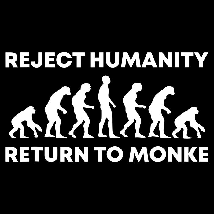Reject Humanity Return To Monke Funny Meme Monkey Evolution Backpack