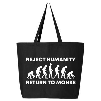 Reject Humanity Return To Monke Funny Meme Monkey Evolution 25L Jumbo Tote
