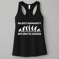 Reject Humanity Return To Monke Funny Meme Monkey Evolution Womens Tank Top